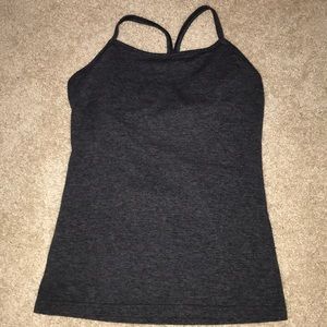 Charcoal Flywheel “power Y” style workout tank